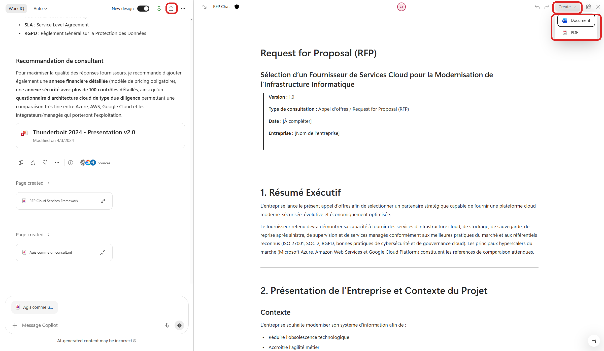 La Bibliothèque et les Pages : gardez la mémoire de vos échanges avec Copilot : étape 3