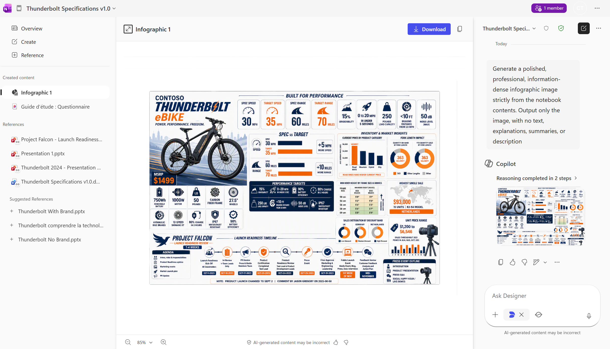Créer une infographie depuis Notebooks, à partir de vos propres contenus : étape 5