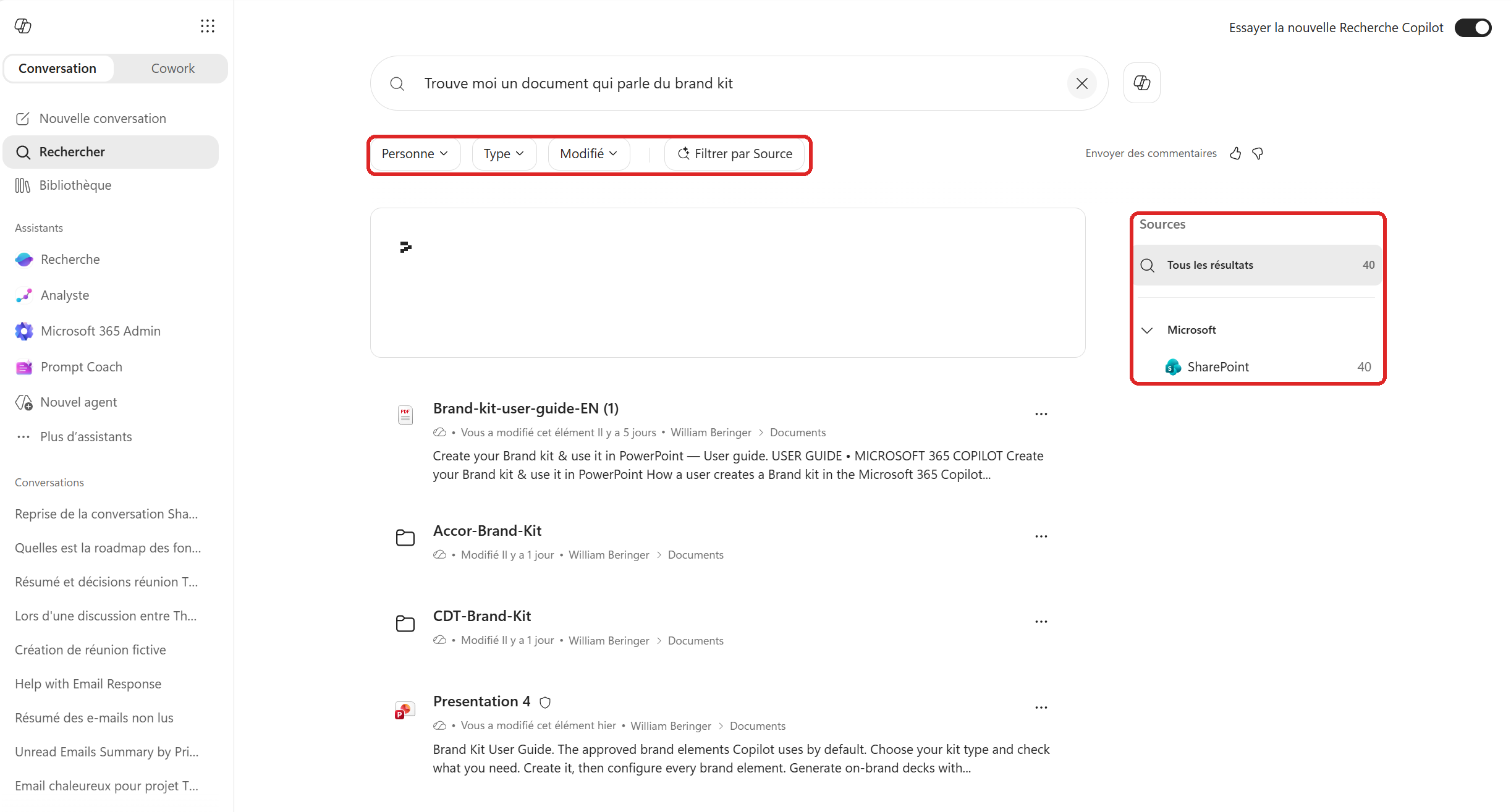 La Recherche Copilot : retrouvez le bon fichier en langage naturel : étape 2