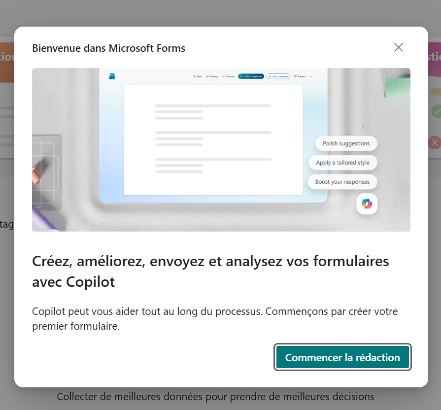 Sondages et Copilot : le Surveys Agent laisse place à Copilot dans Forms : étape 2